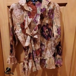 Chaps cross over shirt